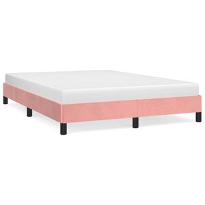 vidaXL Bettgestell Rosa 140x200 cm Samt