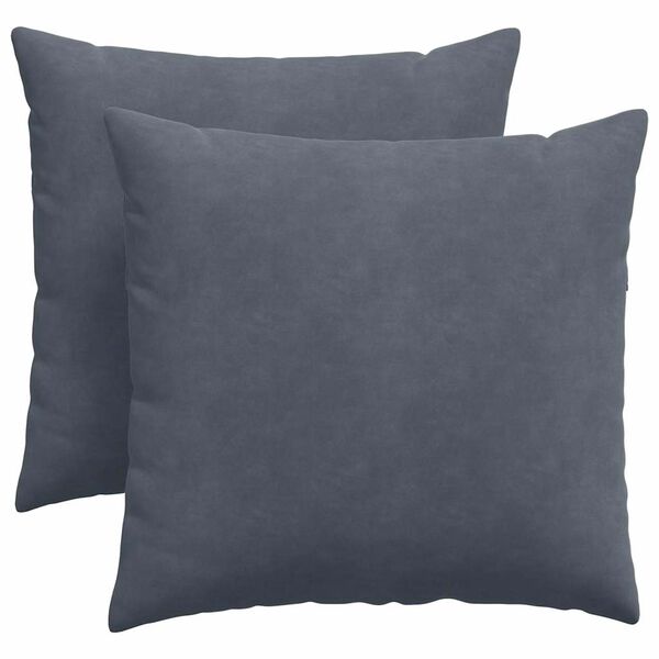 vidaXL Sofakissen 2 St&uuml;ck Dunkelgrau 45 x 45 cm Cordstoff