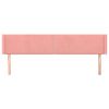 vidaXL Kopfteil mit Ohren Rosa 163x16x78/88 cm Samt