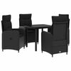 vidaXL Sofa-Tischset 5 stk. Schwarz