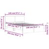vidaXL Bettgestell mit Kopfteil LED-Beleuchtung Wei&szlig; 140x200 cm