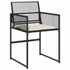 vidaXL Garten Essgruppe 9 pcs Schwarz Pulverbeschichteter Stahl