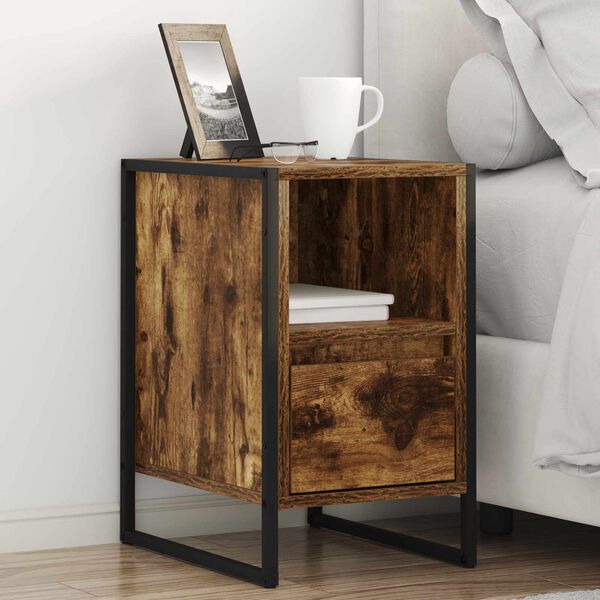 vidaXL Nachttisch Raucharbe 39,5 x 30 x 50 cm Holzwerkstoff