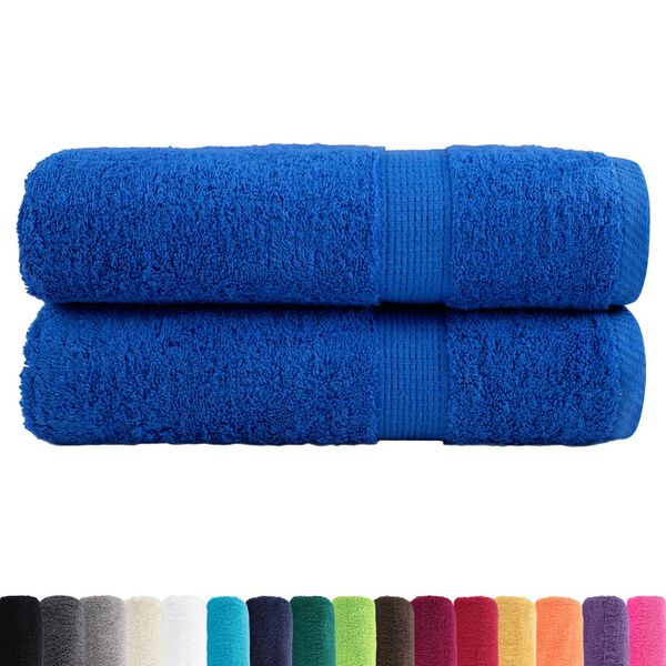 vidaXL Premium Handt&uuml;cher SOLUND 2 Stk. Blau 50x100 cm 600 g/m&sup2;