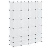 vidaXL Modularer Schrank mit 18 F&auml;chern Wei&szlig; 37x146x180,5 cm