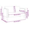 vidaXL Zweisitzer-Sofa Blau 109 cm Cordstoff