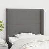 vidaXL Kopfteil mit Ohren Dunkelgrau 103x16x118/128 cm Stoff