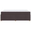 vidaXL Bettrahmen mit Matratze Dunkelbraun 120 x 190 cm Stoff