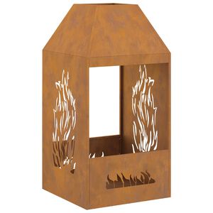 vidaXL Feuerstelle Braun 50 x 50 x 100 cm Stahl