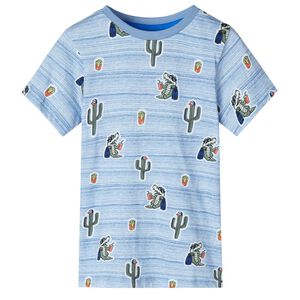 vidaXL Kinder-T-Shirt Blaumischung 128