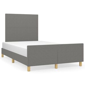 vidaXL Bettgestell ohne Matratze Dunkelgrau 120x200 cm Stoff