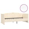 vidaXL Tagesbett mit Matratze USB Creme Samt 90x200 cm