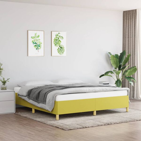 vidaXL Bettgestell ohne Matratze Gr&uuml;n 160x200 cm Stoff