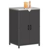 vidaXL K&uuml;chenaufbewahrung mit Regal Schwarz 60 x 50 x 92 cm Stahl