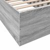 vidaXL Bettgestell Grau Sonoma 90x200 cm Holzwerkstoff