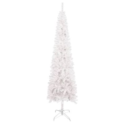 vidaXL Schlanker Weihnachtsbaum Weiß 240 cm