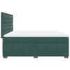 vidaXL Boxspringbett mit Matratze Dunkelgr&uuml;n 180x200 cm Samt