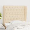 vidaXL Kopfteil mit Ohren Creme 103x23x118/128 cm Stoff
