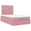 vidaXL Ottoman-Bett mit Matratzen & LEDs Rosa 120x200 cm Samt