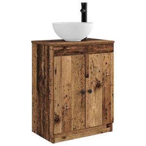 vidaXL Badezimmerschrank mit Waschbecken Altholz 54 x 35 x 83 cm