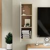 vidaXL TV-Schrank Wei&szlig; Sonoma-Eiche 30,5x30x90 cm Holzwerkstoff