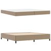 vidaXL Bettrahmen mit Matratze Cappuccino 200 x 200 cm Stoff