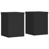 vidaXL Pflanzenst&auml;nder 2 Stk. Schwarz 15x15x20 cm Holzwerkstoff