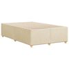 vidaXL Bettgestell ohne Matratze Creme 120x190 cm Stoff