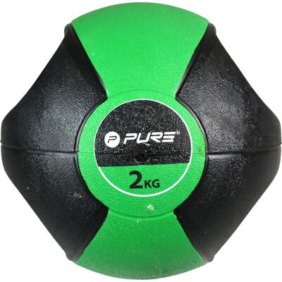 Pure2Improve Medizinball mit Griffen 2 kg Grün P2I201980