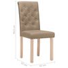 vidaXL Esszimmerst&uuml;hle 6 Stk. Taupe Stoff