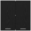 vidaXL H&auml;ngeschrank Lyon Schwarz Eichen-Optik 60 x 31 x 60 cm
