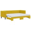 vidaXL Tagesbett Ausziehbar mit Matratzen Gelb 80x200 cm Samt