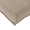 vidaXL Sofa Set mit Kissen Uni 2 pcs Taupe Massivholz Akazie