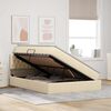 vidaXL Bett mit Stauraum und LED Creme 140 x 200 cm Polyester