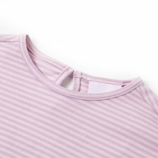 Kinder-T-Shirt mit R&uuml;schen&auml;rmeln Lila 140