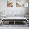 vidaXL Bettgestell mit Kopfteil Metall Wei&szlig; 193x203 cm