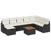 vidaXL Gartensofa-set 9 stk. Schwarz Poly-Rattan