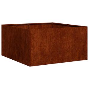 vidaXL Pflanzk&uuml;bel Rostig 80x80x40 cm Wetterfester Stahl