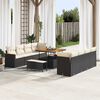 vidaXL Gartensofa-set 11 pcs Schwarz Poly-Rattan