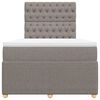 vidaXL Boxspringbett mit Matratze Taupe 120x190 cm Stoff