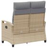 vidaXL Gartenbank mit Kissen Beige und Hellgrau 105 x 60 x 112 cm