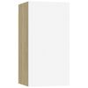 vidaXL TV-Schr&auml;nke 4 Stk. Wei&szlig; Sonoma-Eiche 30,5x30x60cm Holzwerkstoff