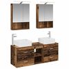 vidaXL Badezimmerm&ouml;bel-Set 5 Stk. Altholz Ingenieurholz und Glas