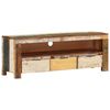vidaXL TV-Schrank 110x30x40 cm Altholz Massiv