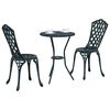 vidaXL Garten Bistro Set 3 pcs Grün Aluminium