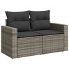 vidaXL Gartensofa-set mit Kissen 17 pcs Grau Poly-Rattan