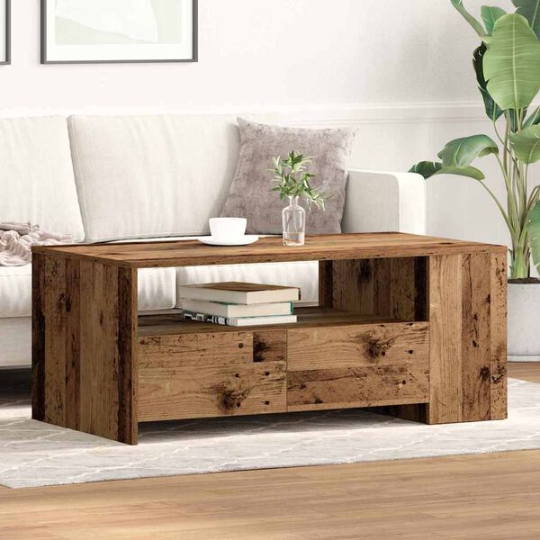 vidaXL Couchtisch Altholz 102 x 55 x 43,5 cm Holzwerkstoff