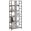 vidaXL B&uuml;cherregal Grau Sonoma 78,5x33x188,5 cm Holzwerkstoff
