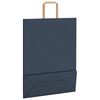 vidaXL Papiertragetaschen 250 Stk. mit Henkeln Blau 32x12x42 cm