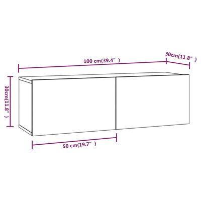 vidaXL 6-tlg. TV-Schrank-Set Hochglanz-Weiß Holzwerkstoff